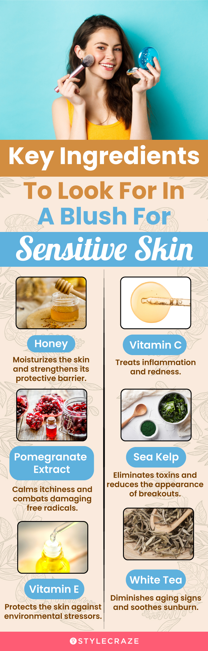 Key Ingredients To Look For In A Blush For Sensitive Skin (infographic)
