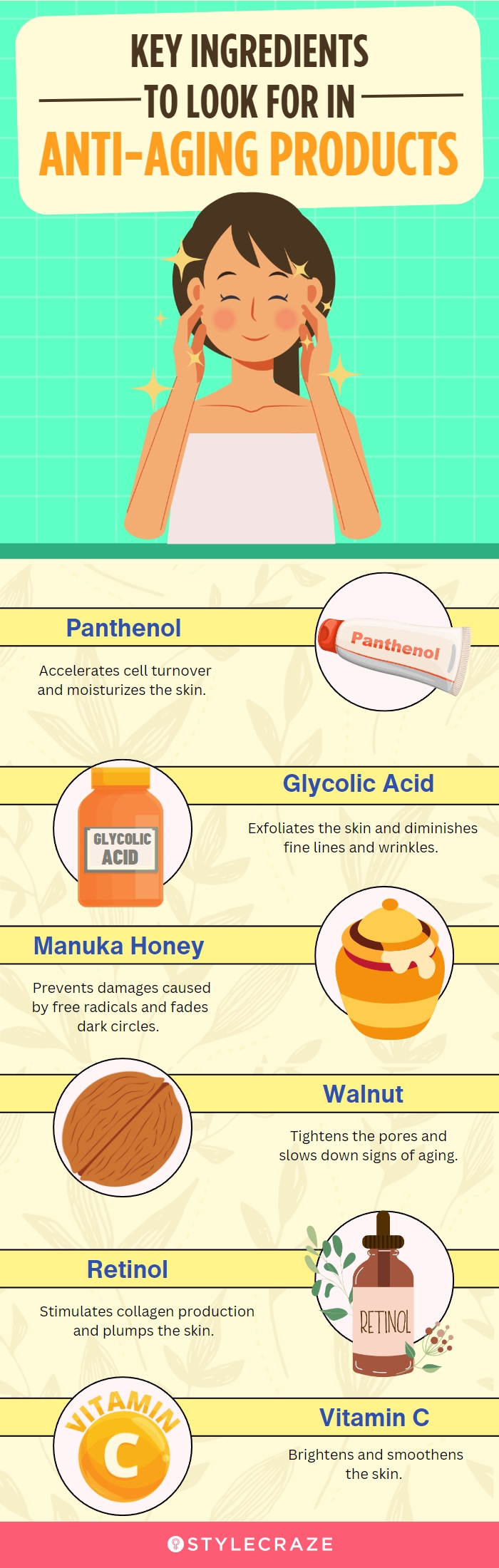 Key Ingredients To Look For In Anti-Aging Products (infographic)