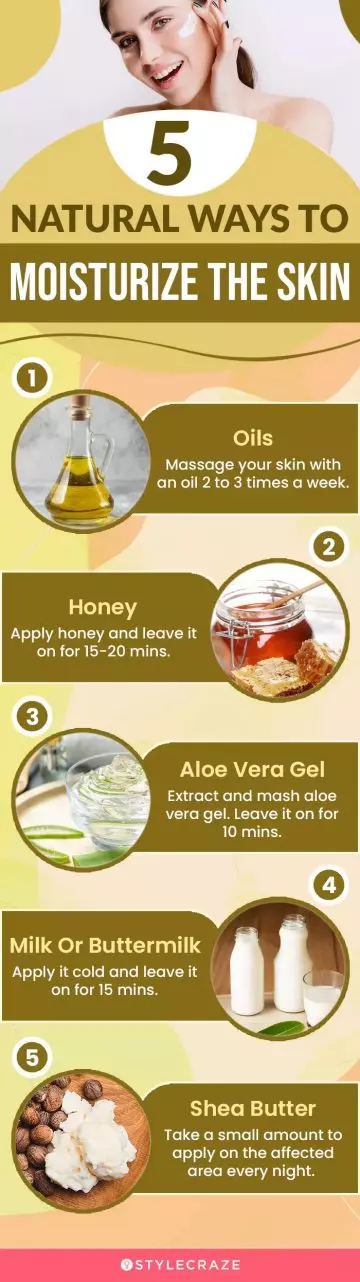 5 natural ways to moisturize skin (infographic)