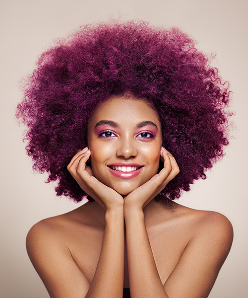 Pink hair color for black women