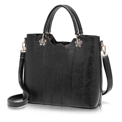 Rofozzi Black Lane Leather Handbag