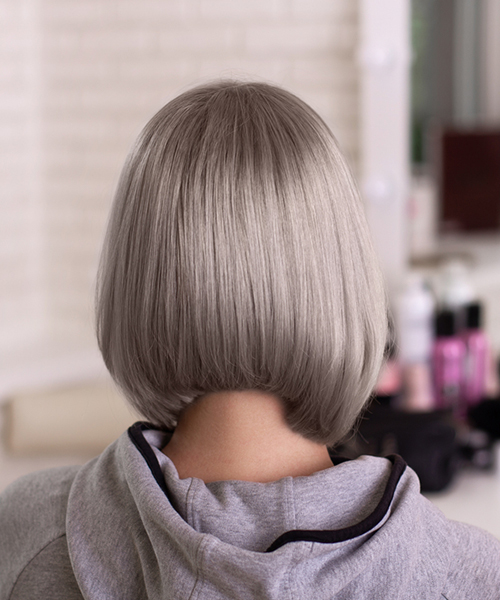 Silver gray hairstyle 