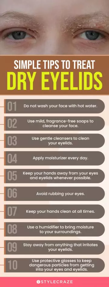 simple tips to treat dry eyelids (infographic)