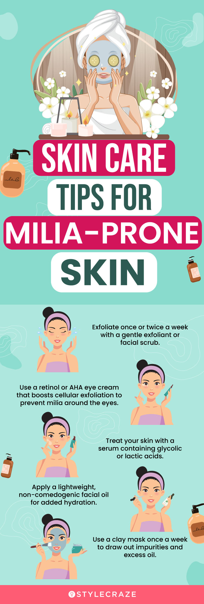 Skin Care Tips For Milia-Prone Skin (infographic)