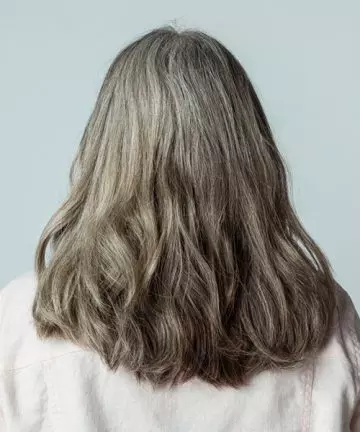 Smokey gray hairstyle 