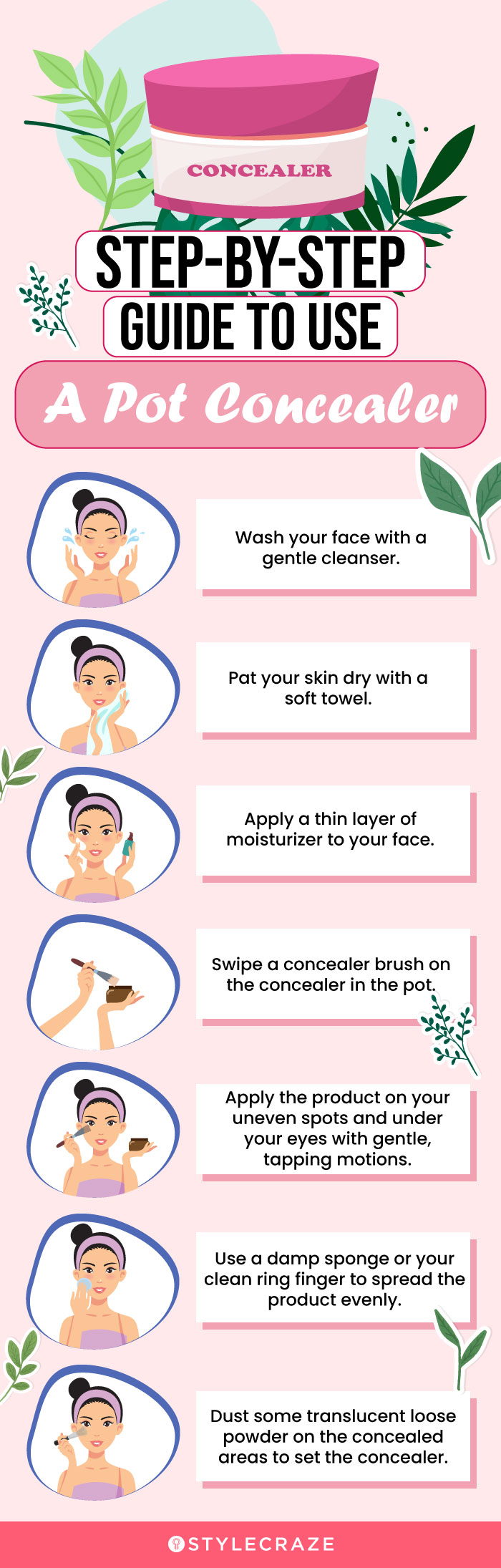 Step-By-Step Guide To Use A Pot Concealer (infographic)