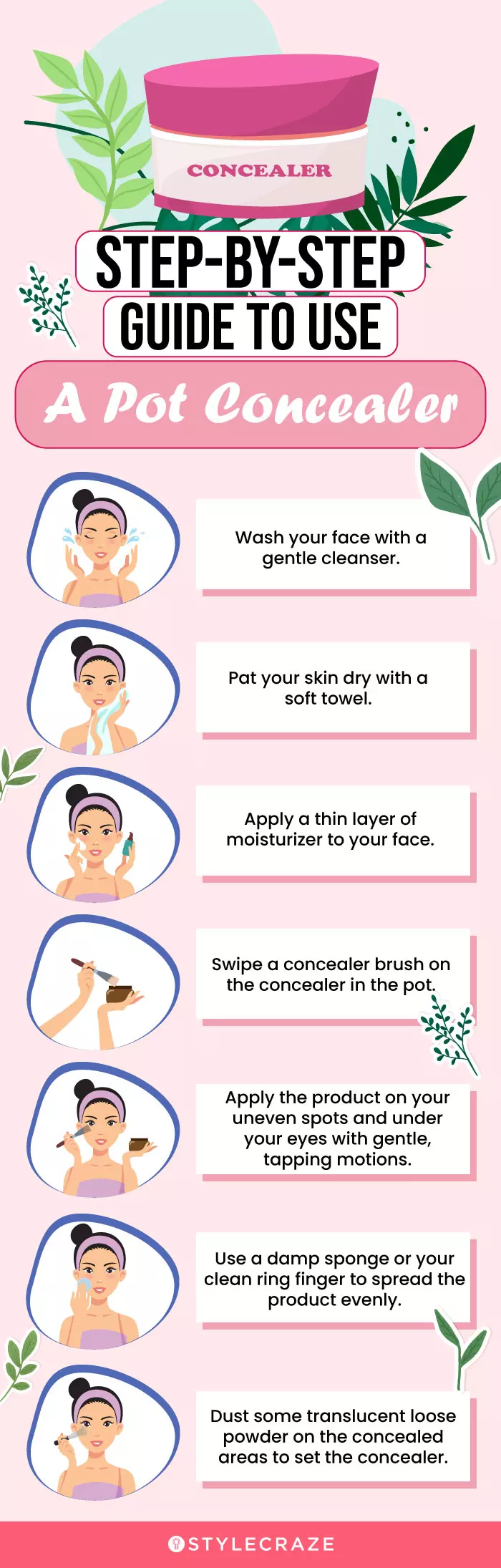Step-By-Step Guide To Use A Pot Concealer (infographic)