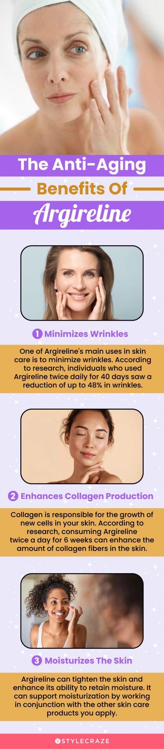 the anti aging benefits of argireline (infographic)
