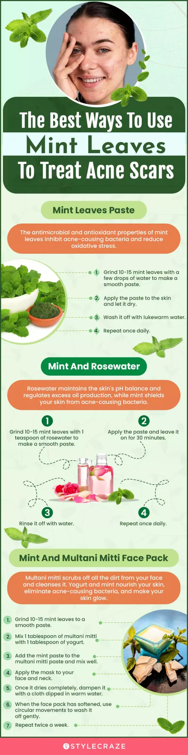 the best ways to use mint leaves to treat acne scars (infographic)