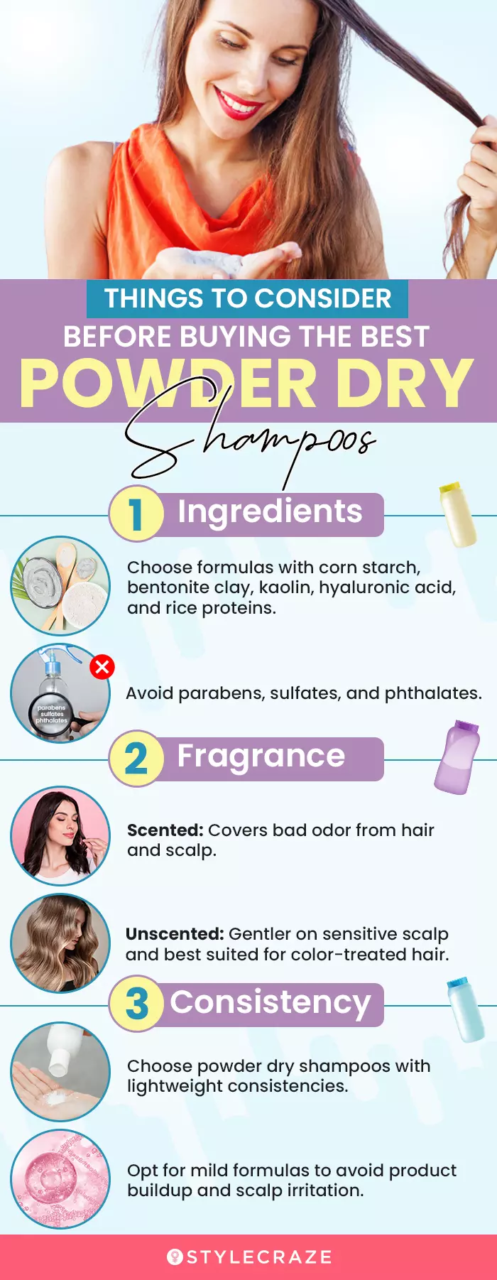 How To Apply A Dry Shampoo (infographic)