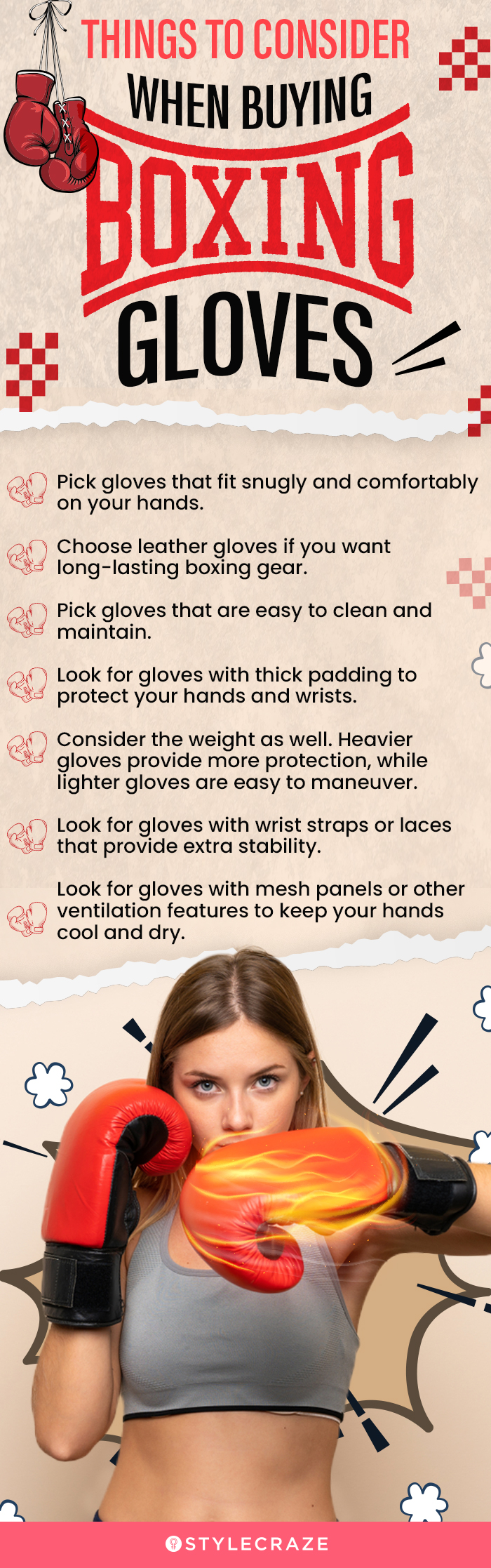 Things To Consider When Buying Boxing Gloves (infographic)