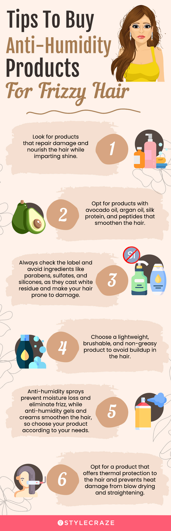 Tips To Buy Anti-Humidity Products For Frizzy Hair (infographic)