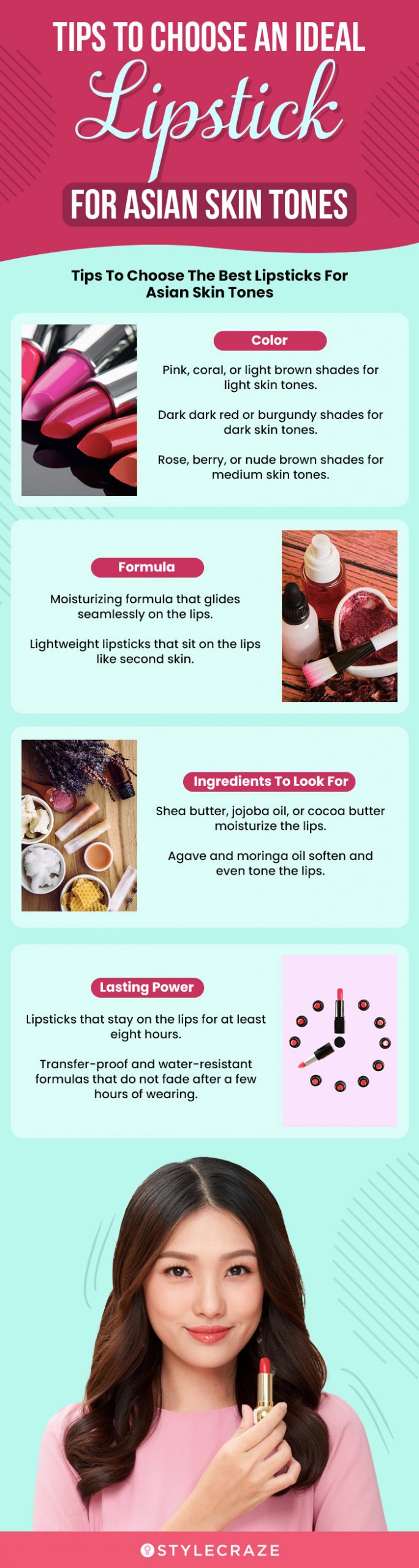 Tips To Choose An Ideal Lipstick For Asian Skin Tones (infographic)