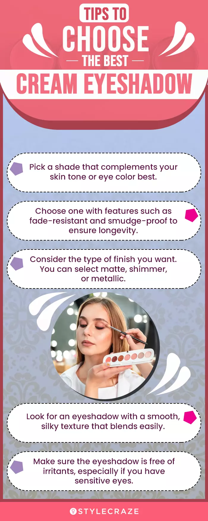 Tips To Choose The Best Cream Eyeshadow (infographic)