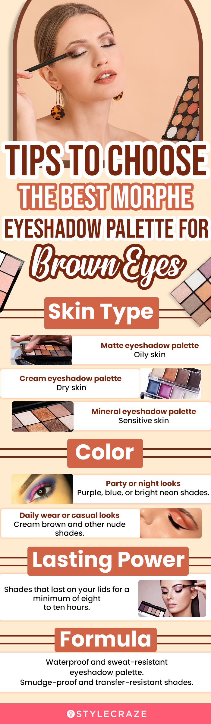 Best Morphe Eyeshadow Palette For Brown Eyes (infographic)