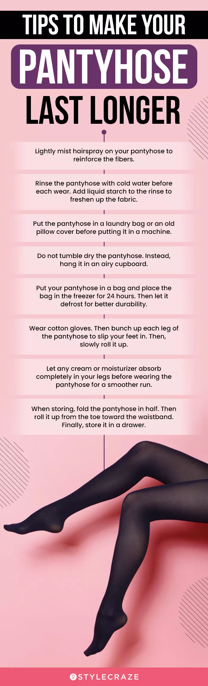 Tips To Make Your Pantyhose Last Longer (infographic)