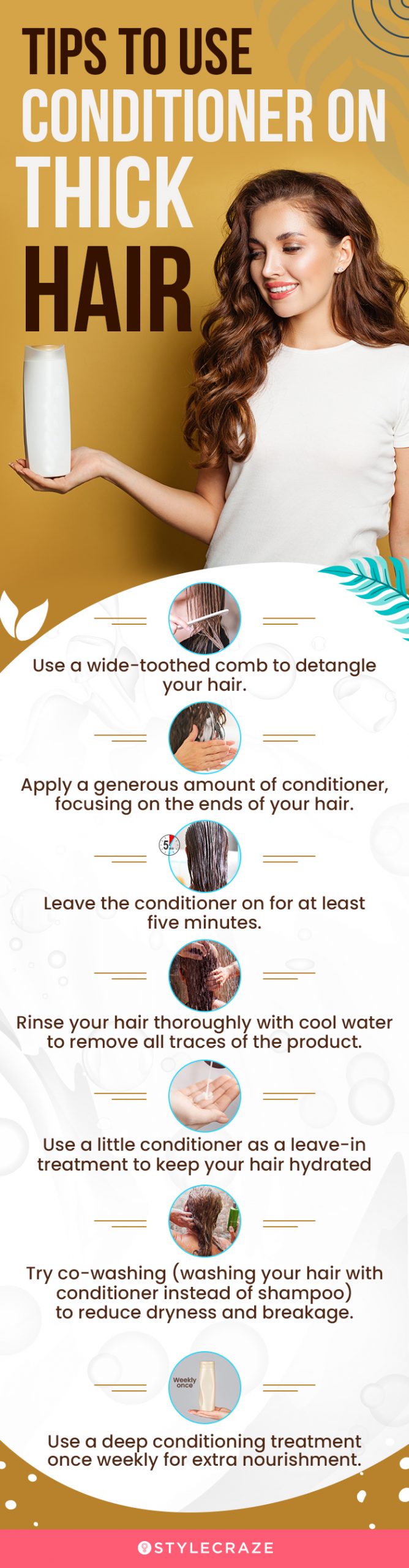 Tips To Use Conditioner On Thick Hair (infographic)