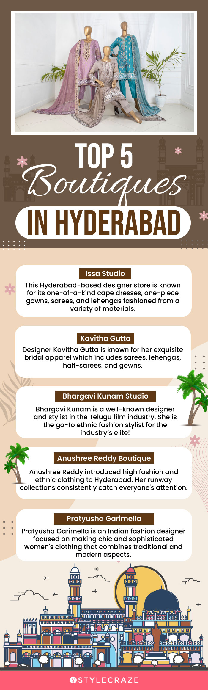 top 5 boutiques in hyderabad (infographic)