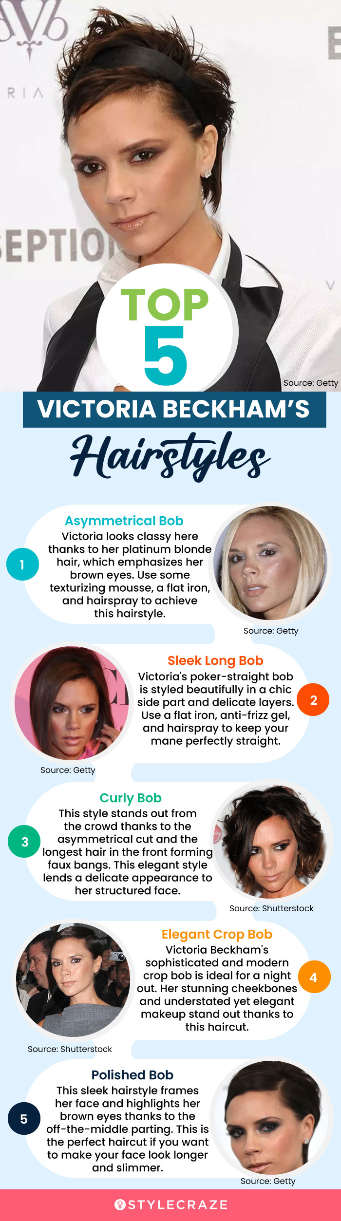 top 5 victoria beckham’s bob hairstyles (infographic)