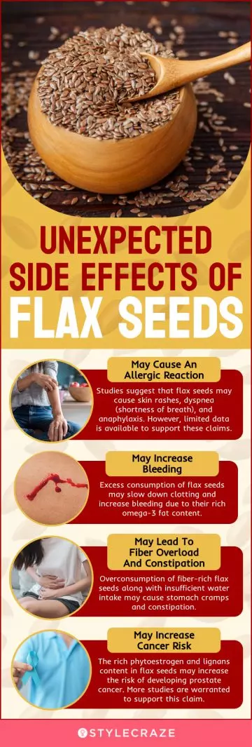 unexpected side effects of flax seeds (infographic)