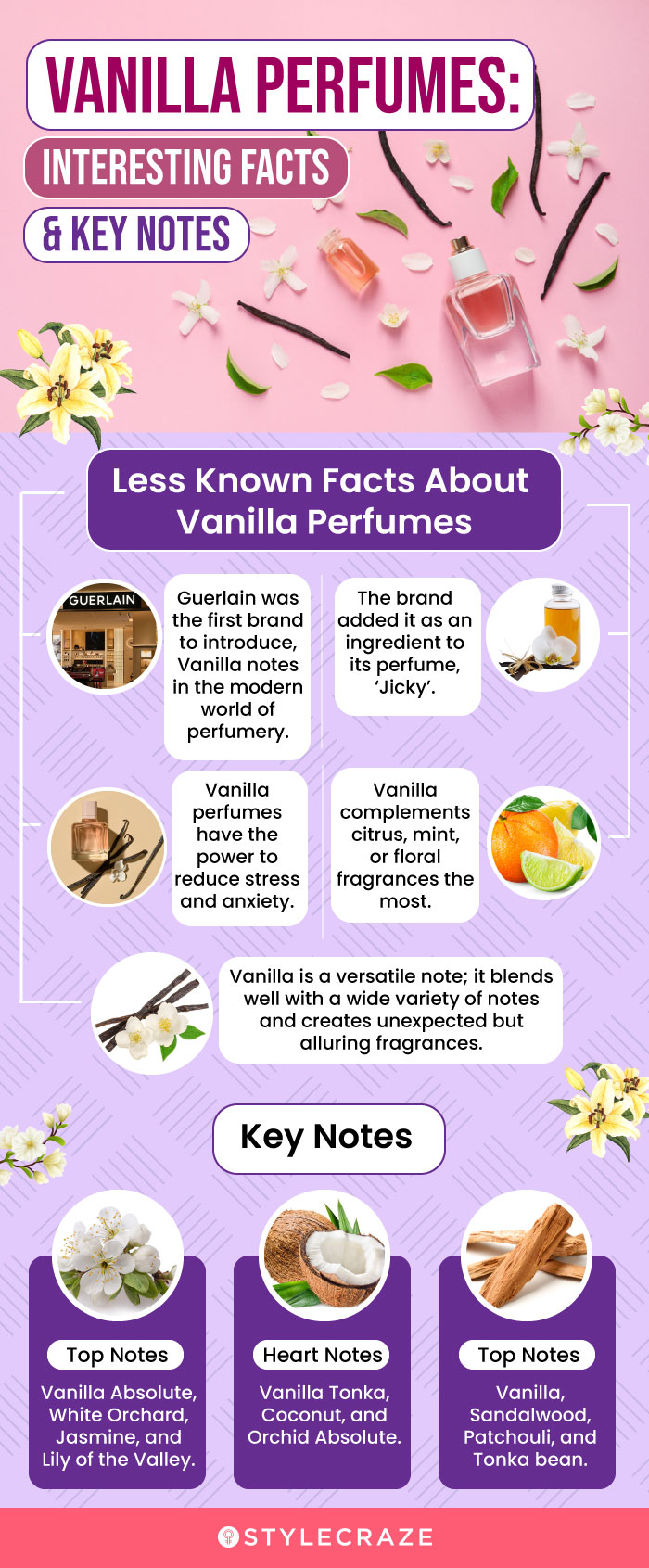 Vanilla Perfumes: Interesting Facts & Key Notes (infographic)
