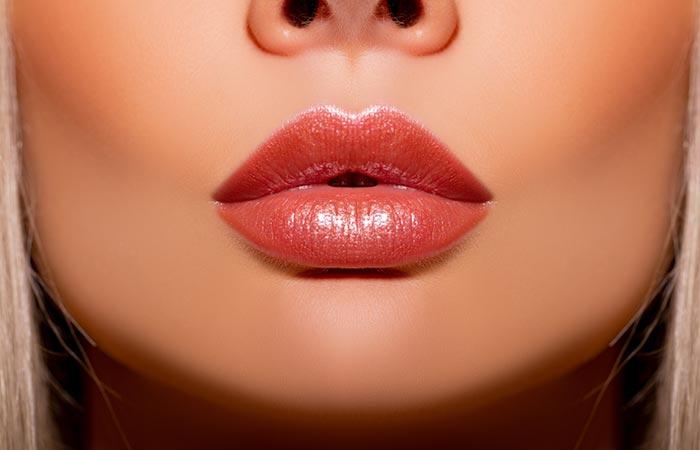 Wearing Mother-Of-Pearl Lipstick