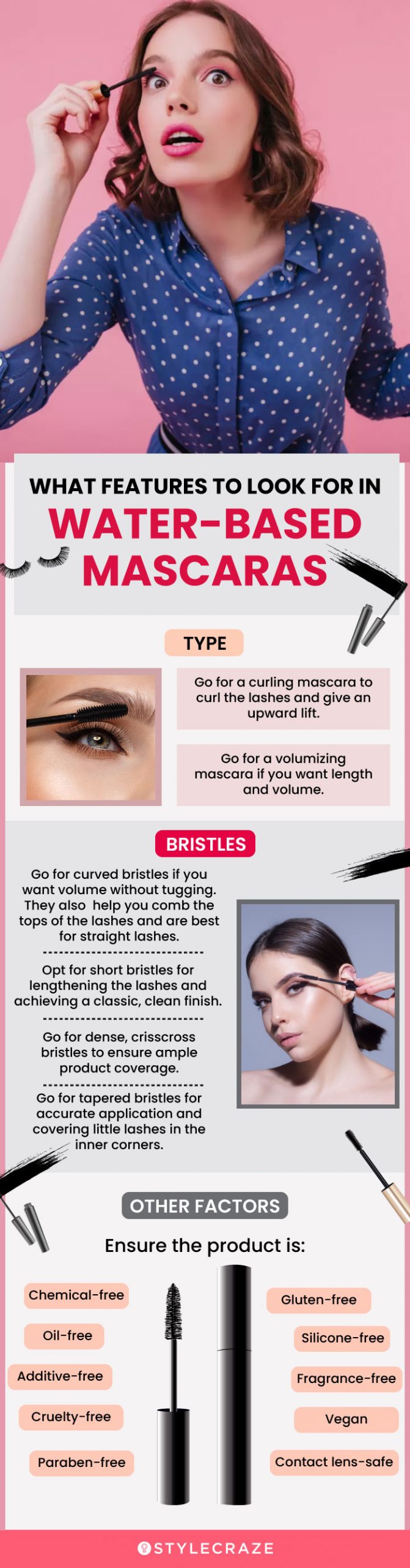 What Features To Look For Water Based Mascaras (infographic)
