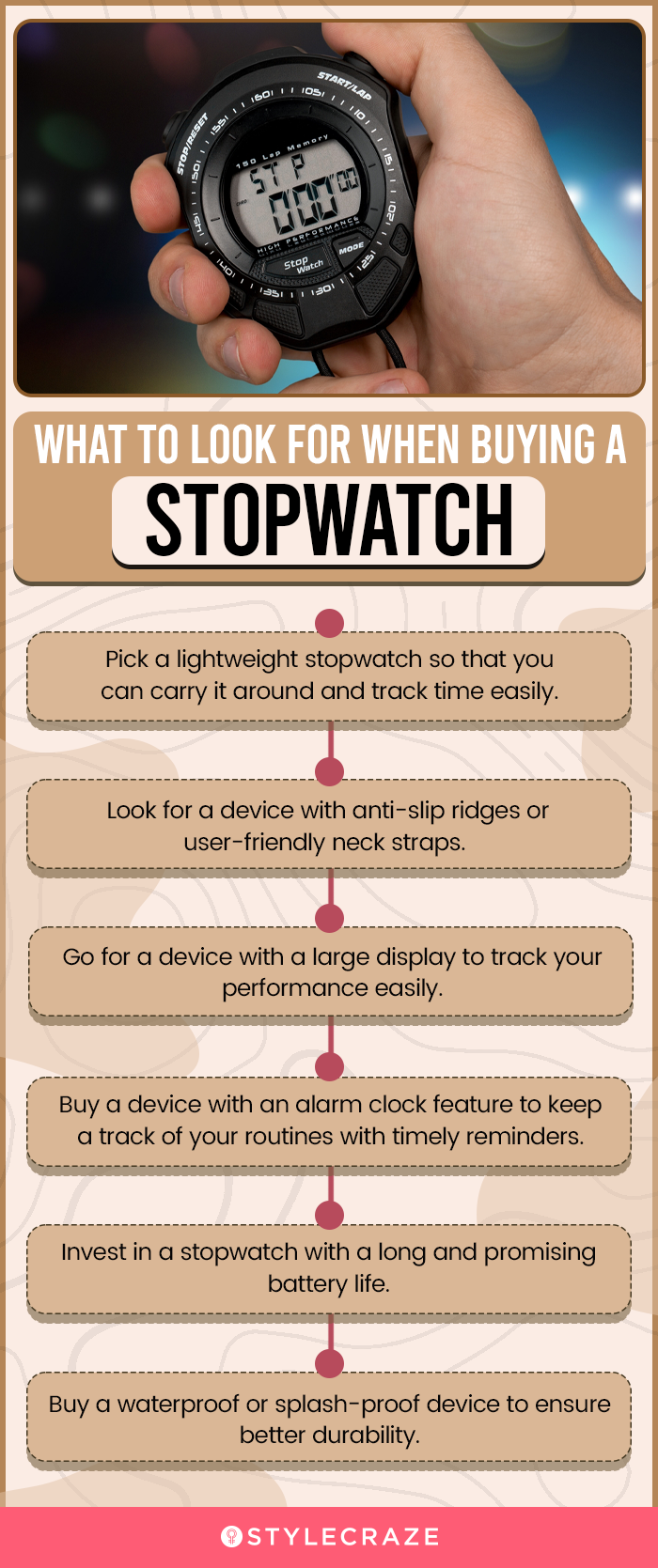 What To Look For When Buying A Stopwatch (infographic)