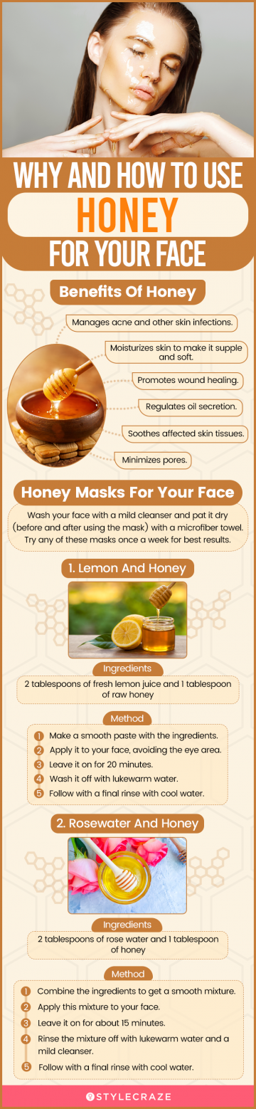 why and how to use honey for your face (infographic)
