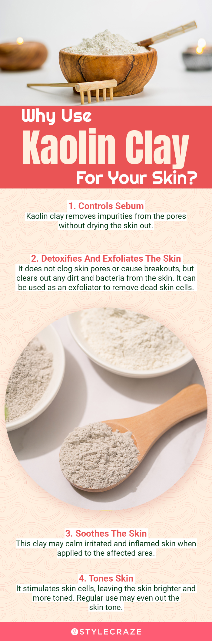 why use kaolin clay for skin (infographic)