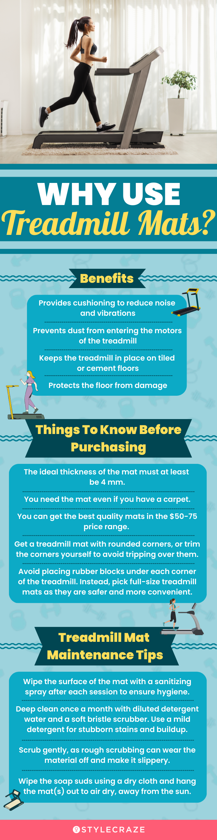 Why Use Treadmill Mats (infographic)