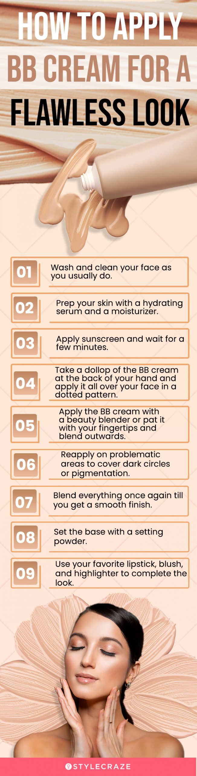How To Apply BB Creams For A Flawless Look (infographic)