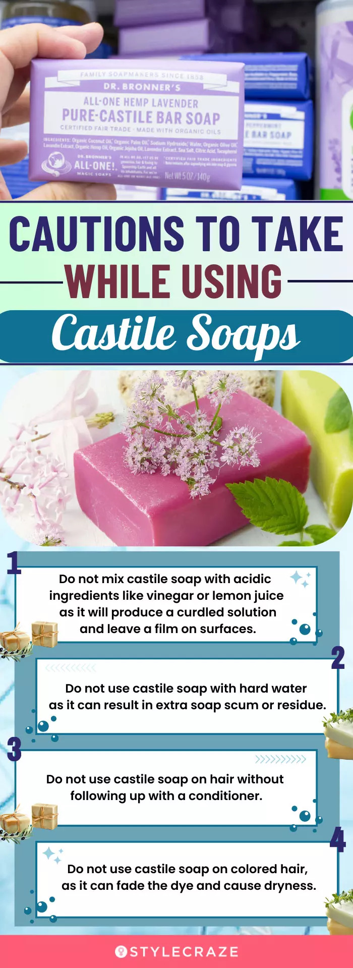 Cautions To Take While Using Castile Soaps (infographic)