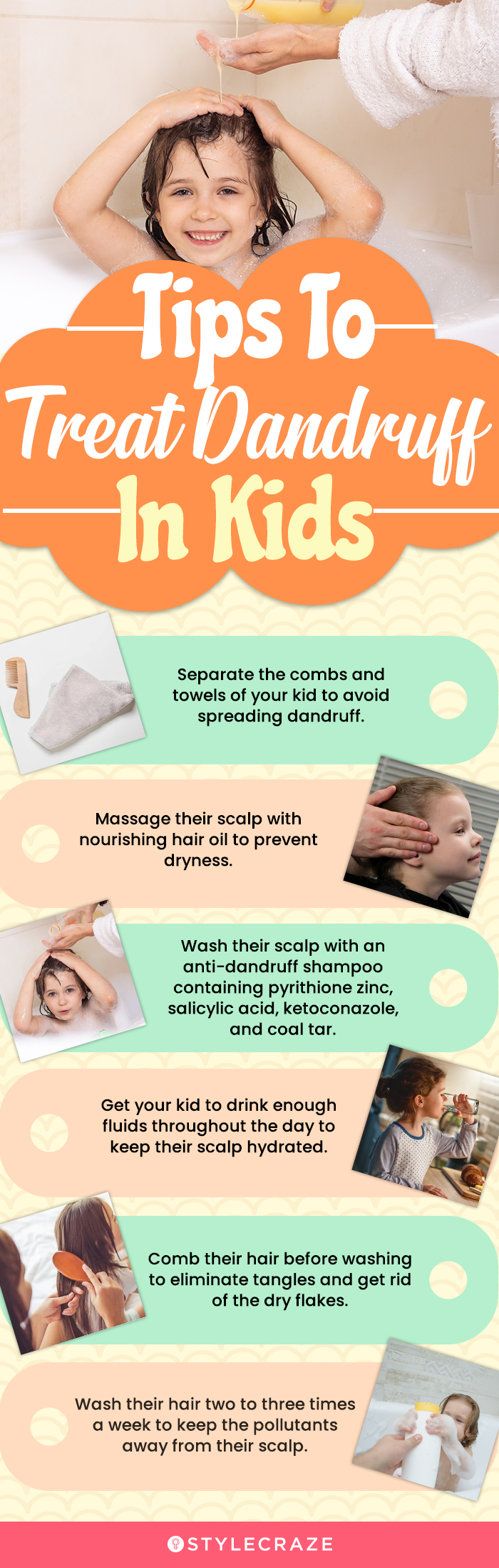 Tips To Treat Dandruff In Kids (infographic)