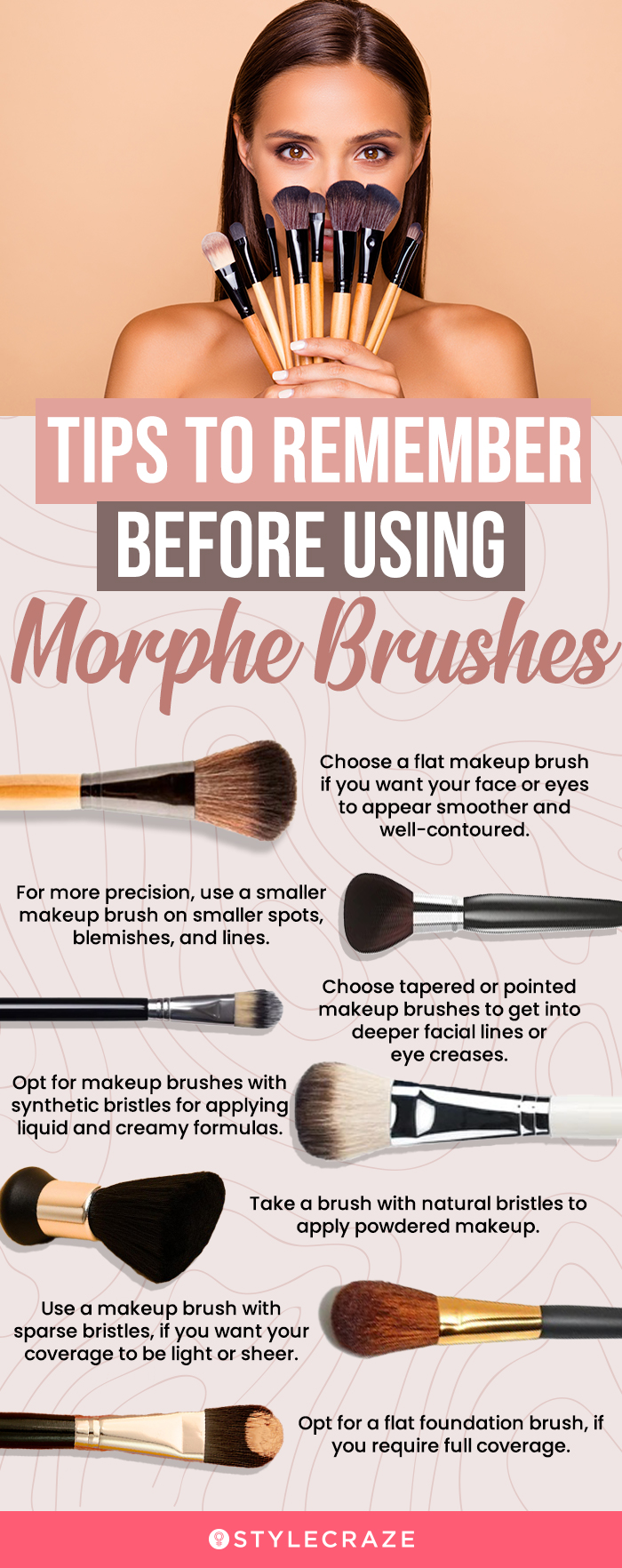 Tips To Remember Before Using Morphe Brushes (infographic)