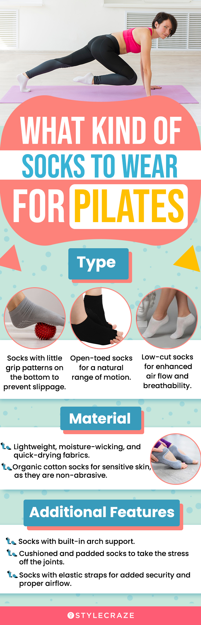 What Kind Of Socks To Wear For Pilates? (infographic)