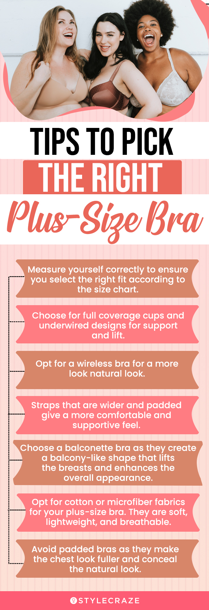 Tips To Pick The Right Plus-Size Bra (infographic)