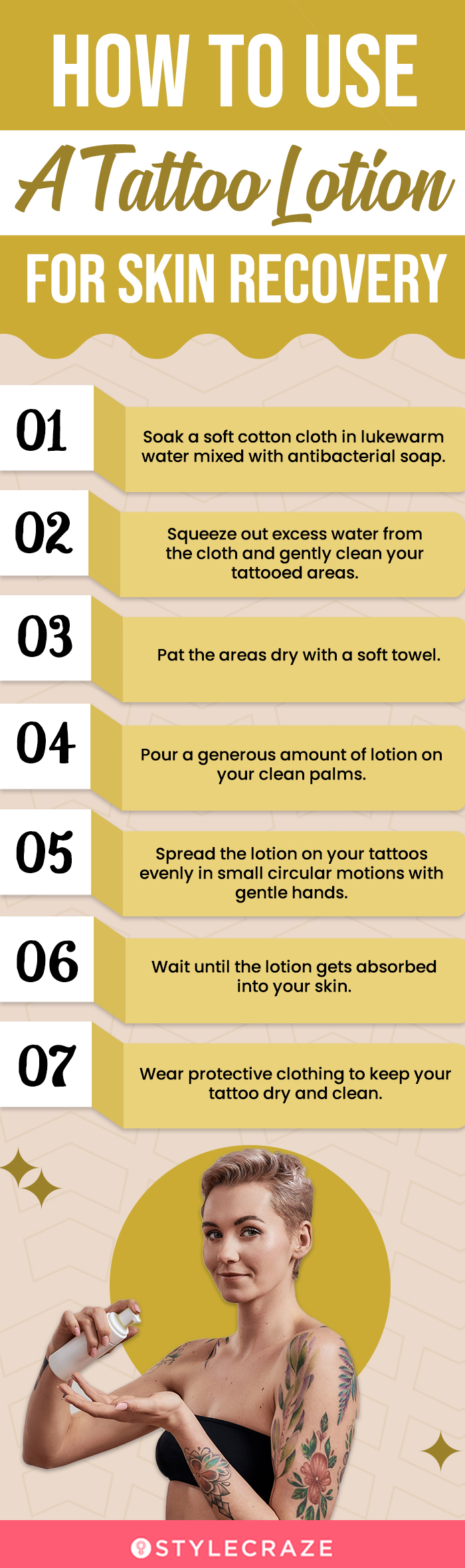 How To Use A Tattoo Lotion For Skin Recovery (infographic)