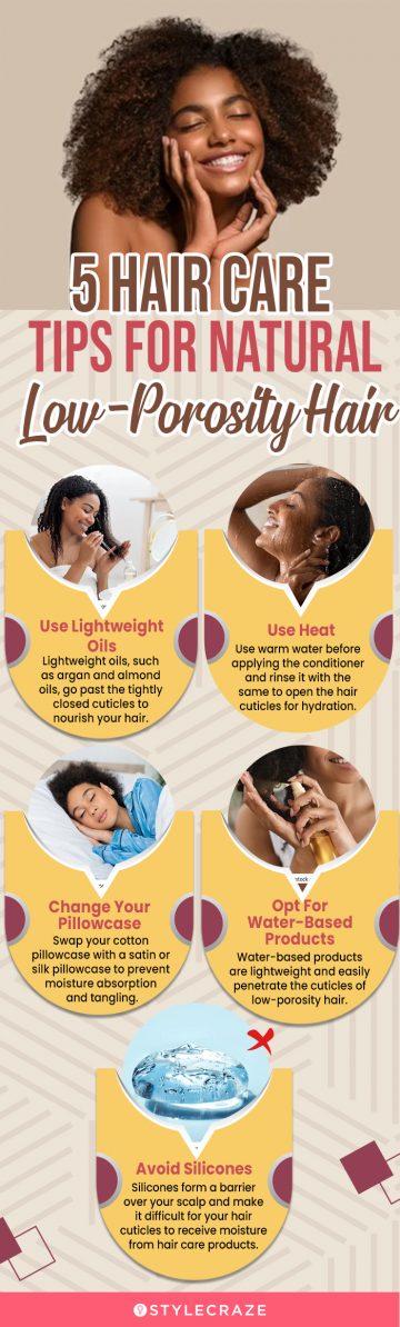 5 Hair Care Tips For Natural Low-Porosity Hair (infographic)