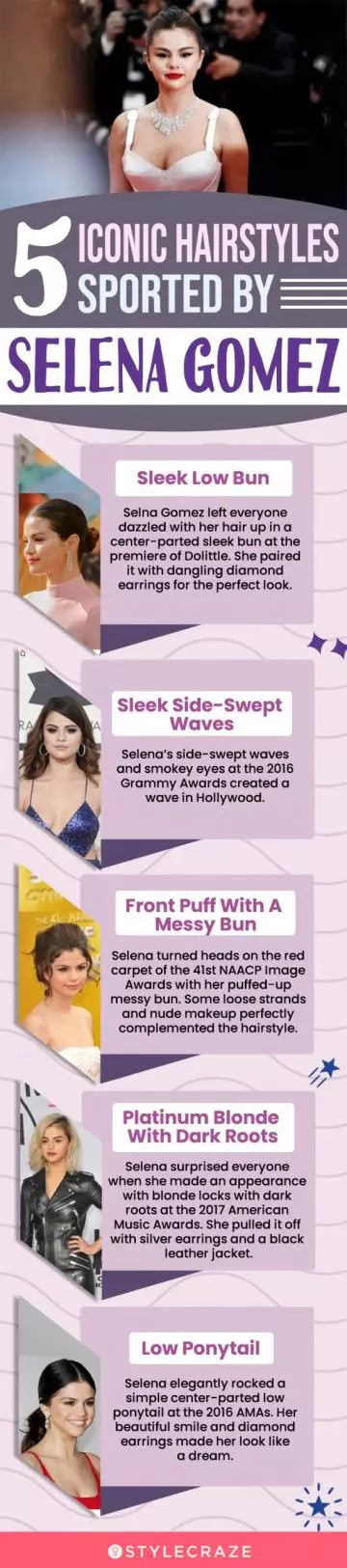 5 iconic hairstyles sported by selena gomez (infographic)
