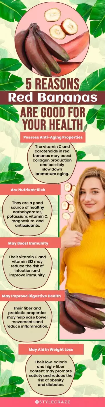 5 reasons red bananas are good for your health (infographic)