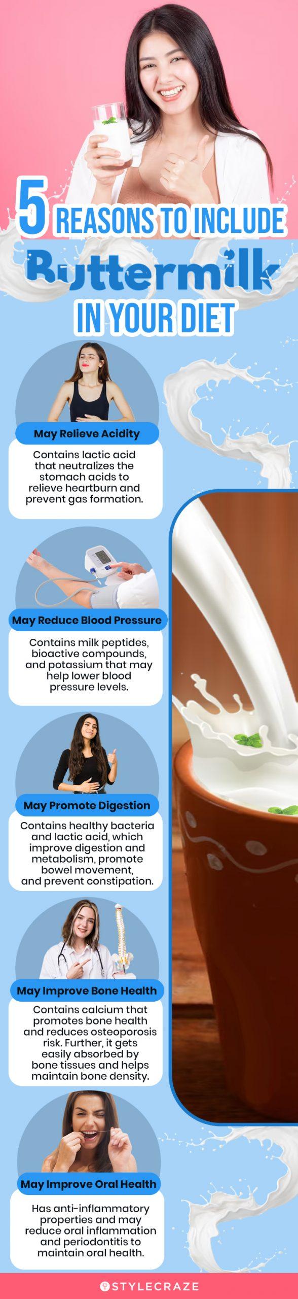 5 reasons to include buttermilk in your diet (infographic)