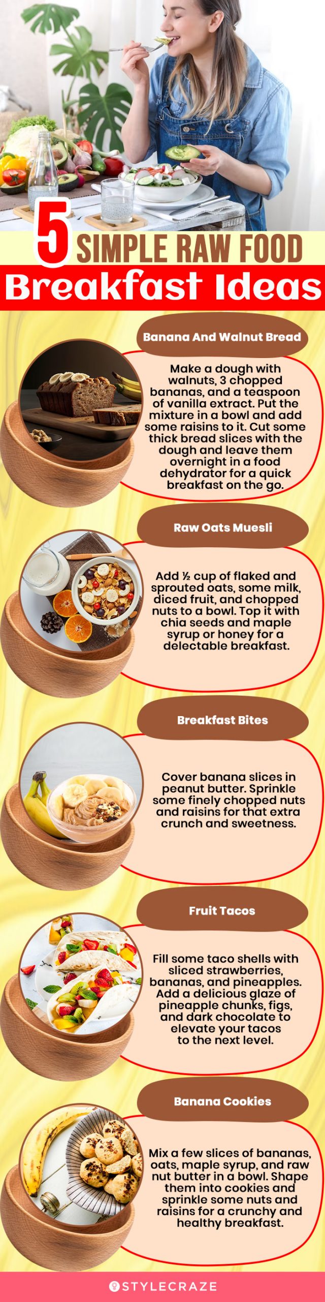 5 simple raw food breakfast ideas (infographic)