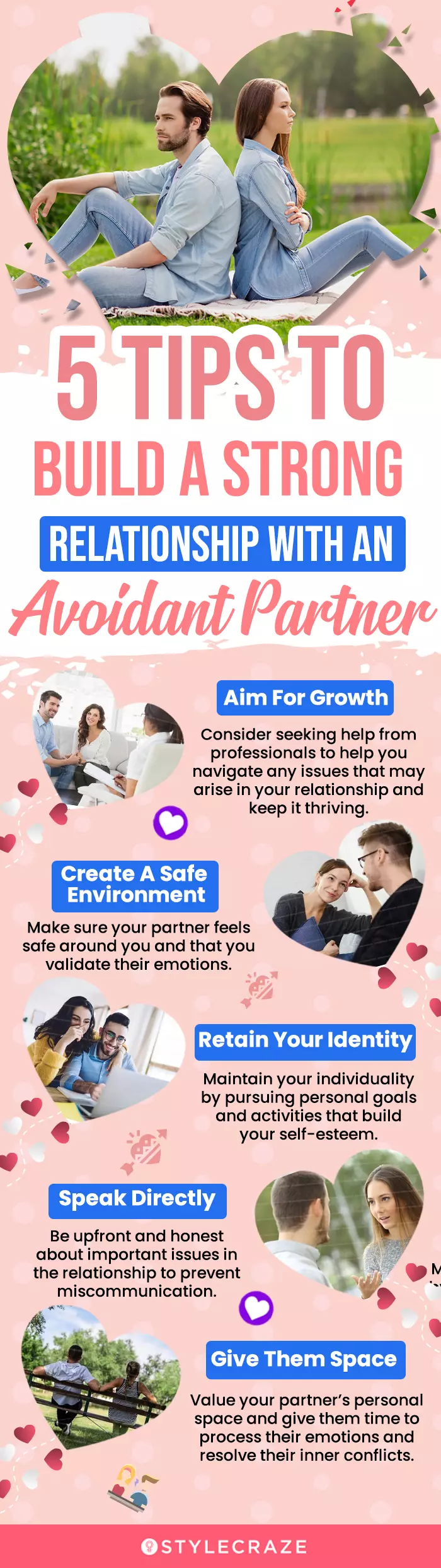 5 tips to build a strong relationship with an avoidant partner (infographic)