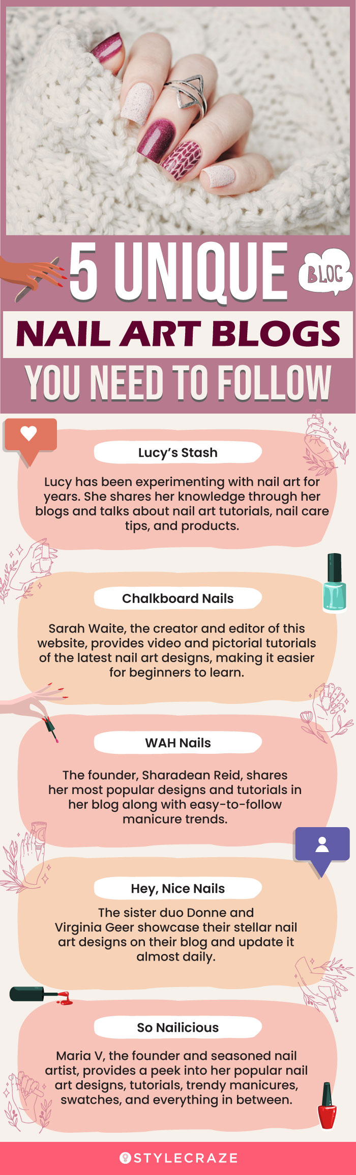 5 unique nail art blogs you need to follow (infographic)