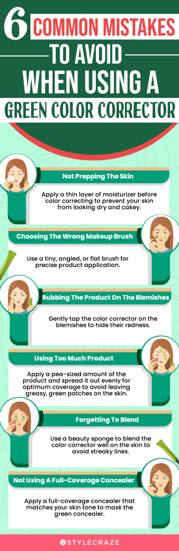 Common Mistakes To Avoid When Using A Green Color Corrector (infographic)