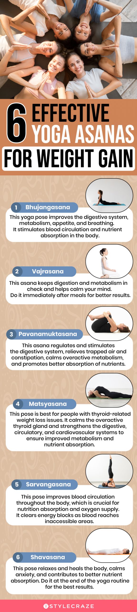 6 effective yoga asanas for weight gain(infographic)