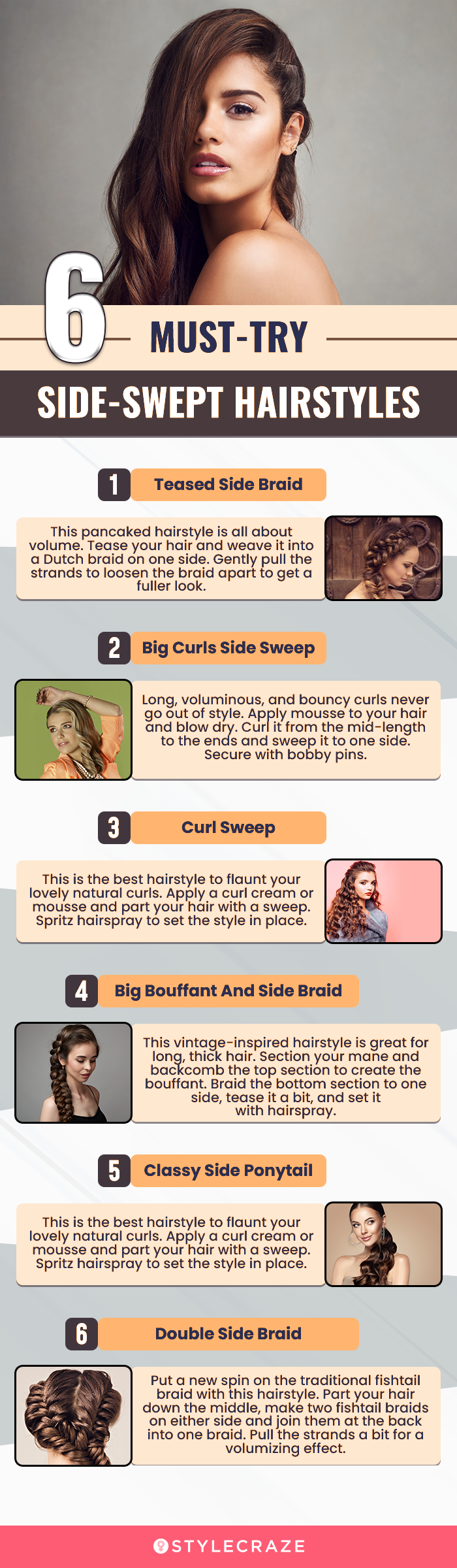 6 musttry side swept hairstyles (infographic)