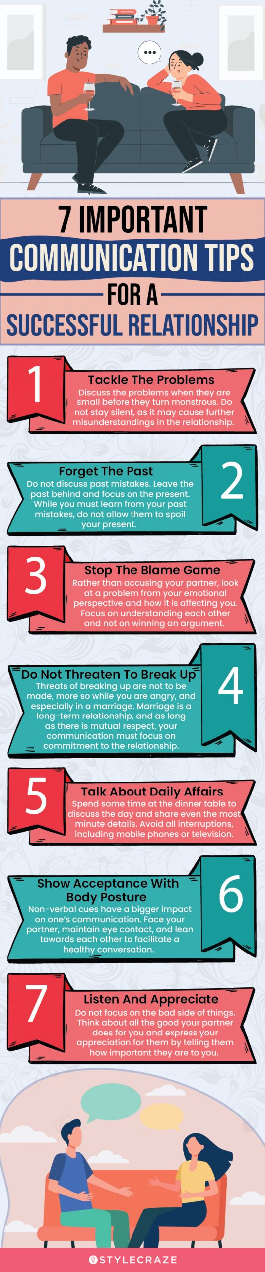 7 important communication tips for a successful relationship (infographic)