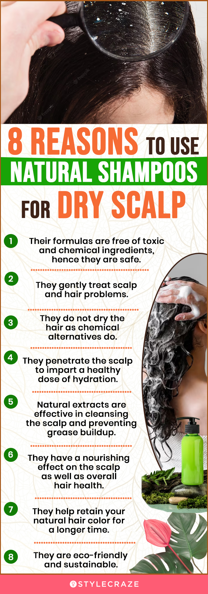 Reasons To Use Natural Shampoos For Dry Scalp (infographic)